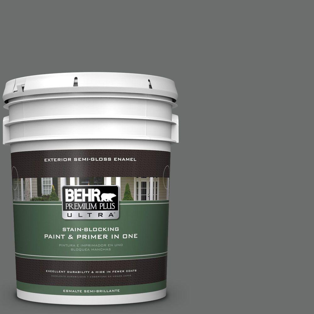 BEHR Premium Plus Ultra 5 gal. HDCAC17A Welded Iron SemiGloss