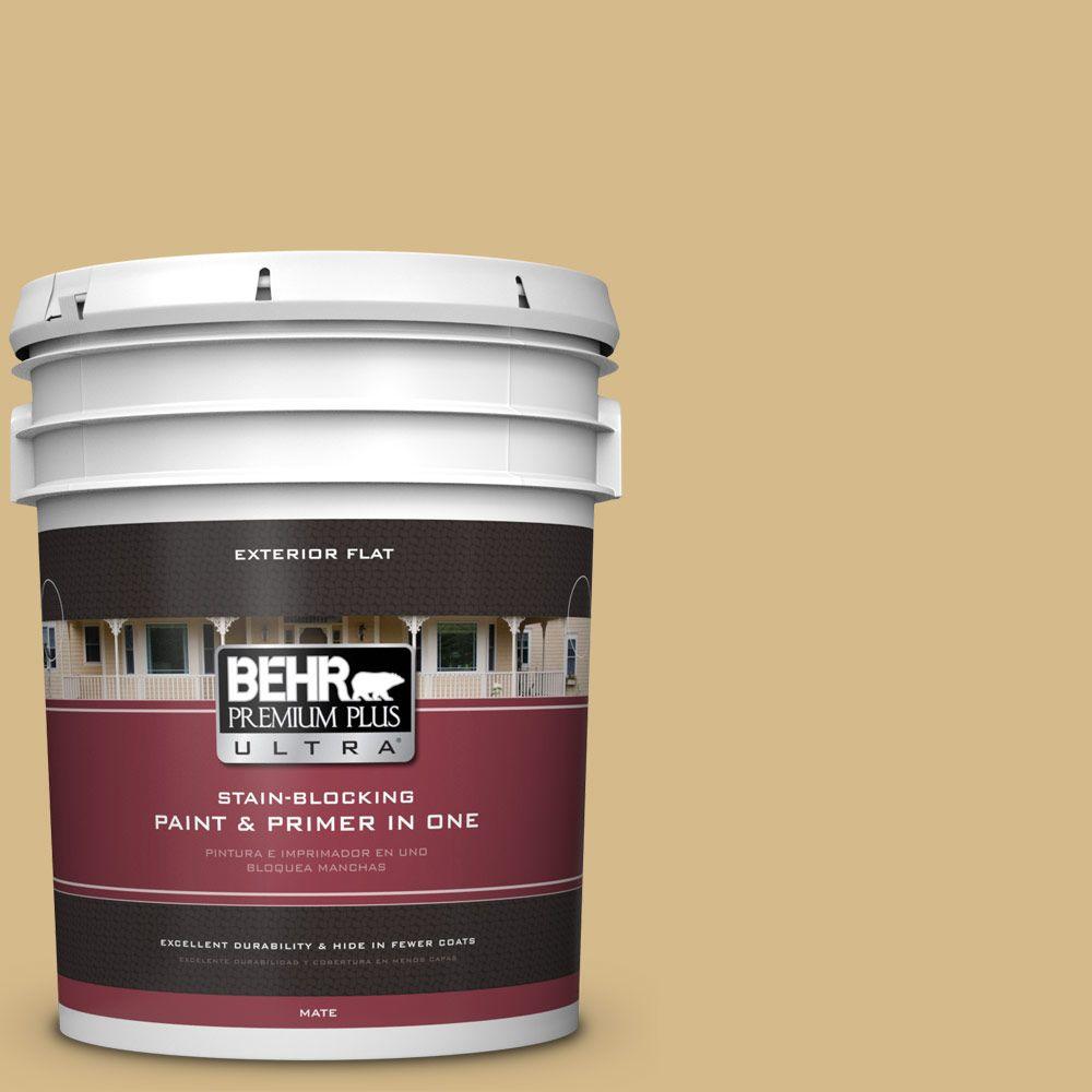 BEHR Premium Plus Ultra 5gal. 350F5 Camel Flat Exterior Paint485405