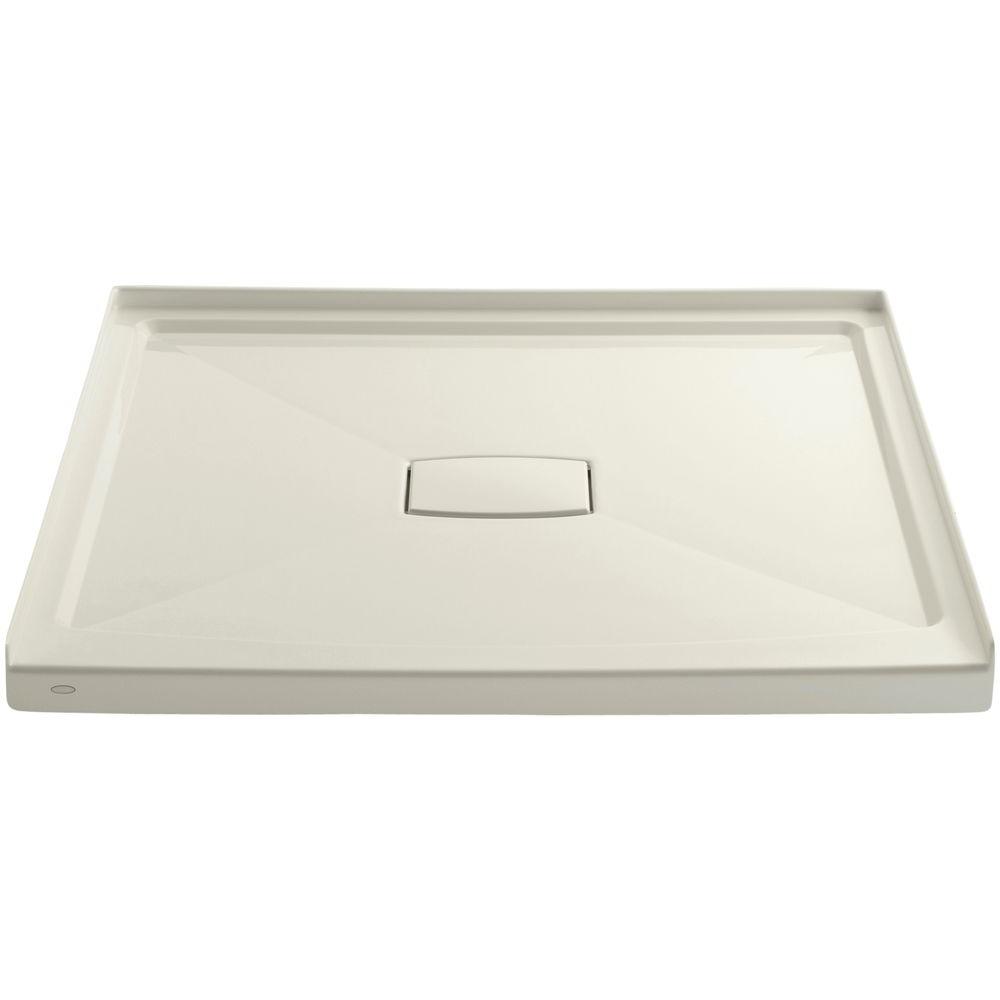 Kohler Archer 48 In X Single Threshold Shower Base White Single Threshold Shower Base In Biscuit