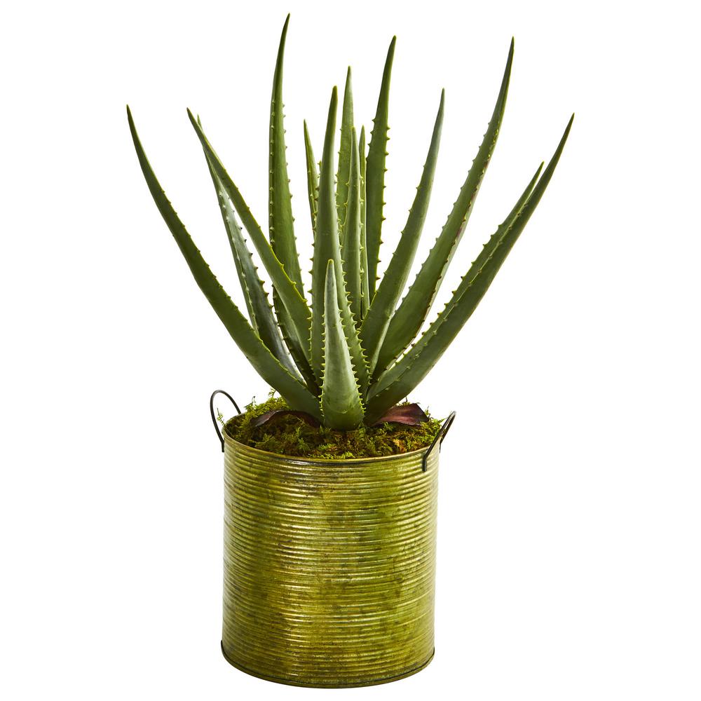 Green Sansevieria Artificial Plant Silk Nearly Natural 6349 26 In Home Decor Home Cristap Pl