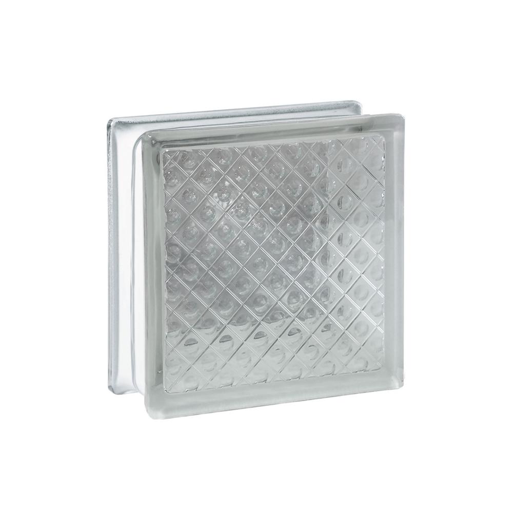 Clearly Secure 7.75 in. x 7.75 in. x 3.12 in. Diamond Pattern Glass