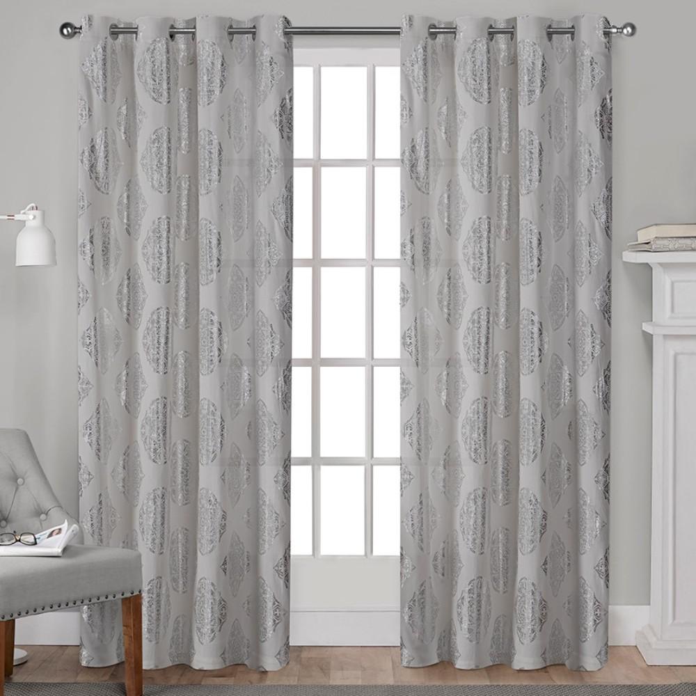 Augustus 54 In W X 108 In L Cotton Grommet Top Curtain Panel In