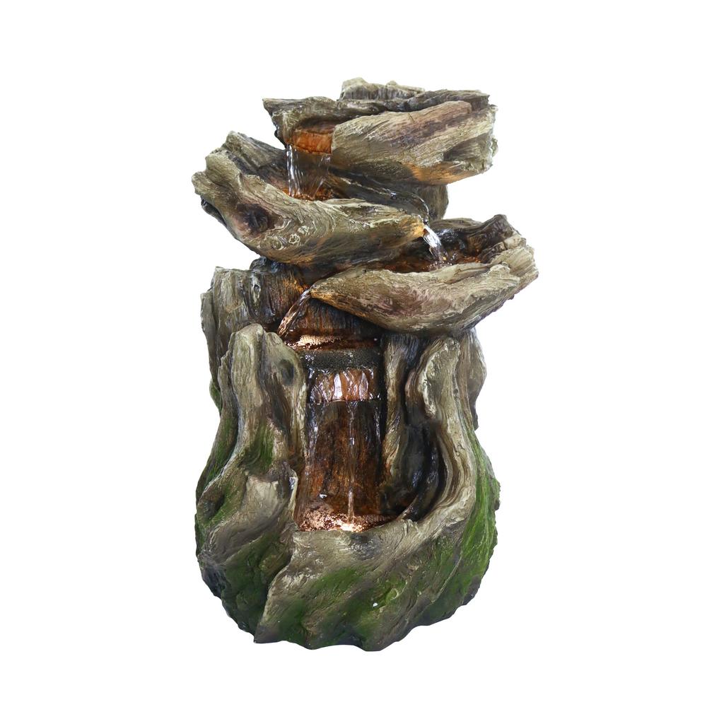 Alpine Corporation Rainforest 4-Tiered Fountain with LED Lights-WIN1118 ...