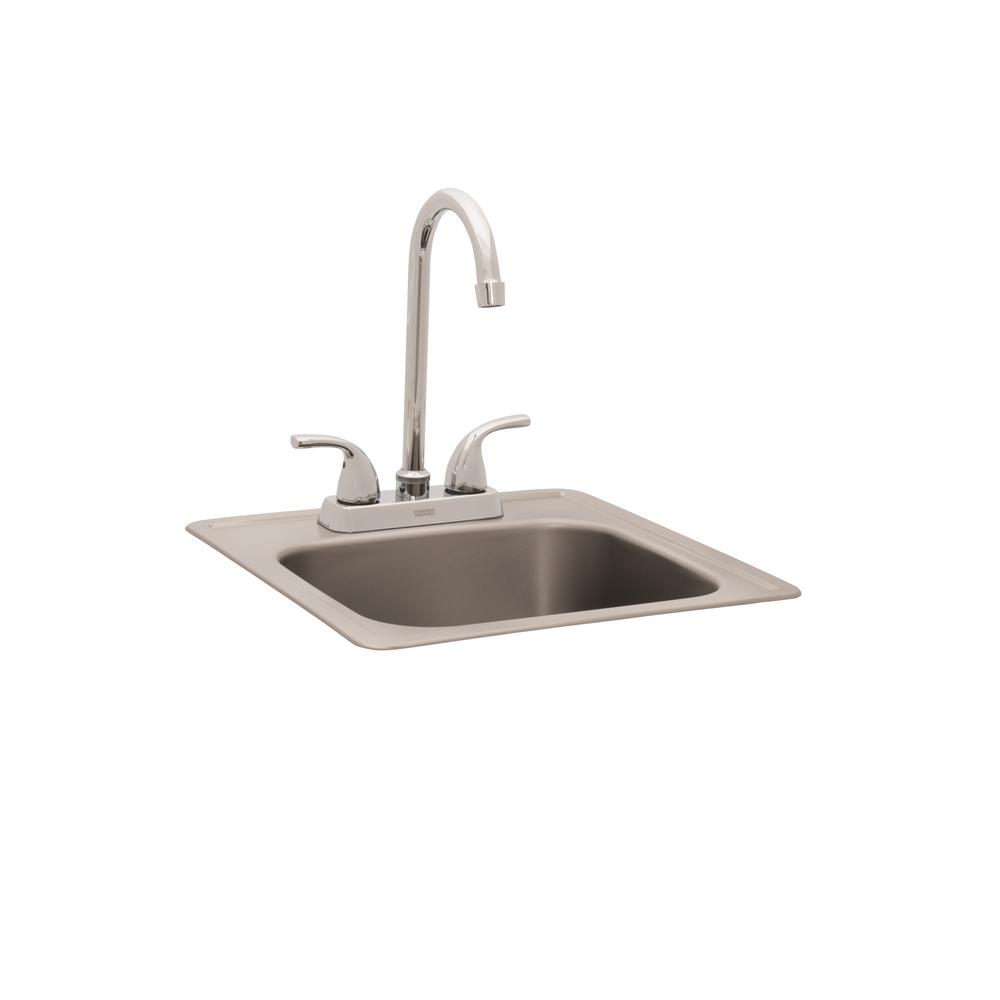 Bull 14 7 8 In X 14 7 8 In Built In Small Sink And Faucet 12389