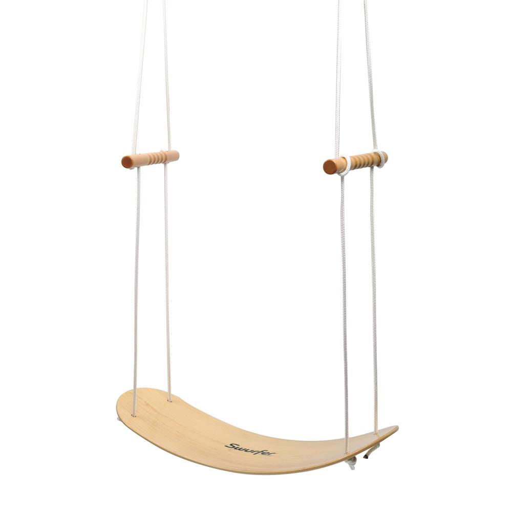 Swurfer Swing Board Stand Up Wood Tree Swing With Rope