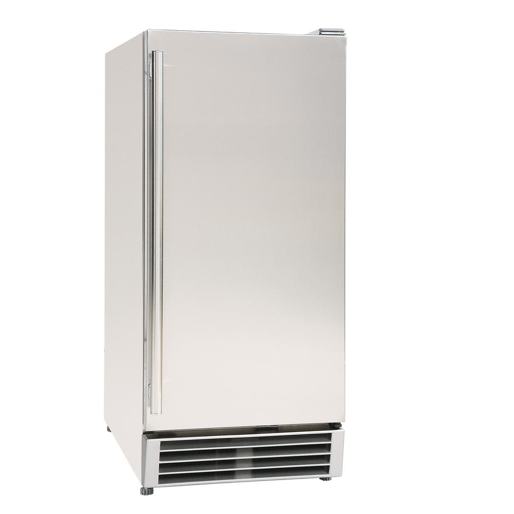Maxx Ice 3 cu. ft. Single Door Mini Fridge in Black with Stainless Steel Door