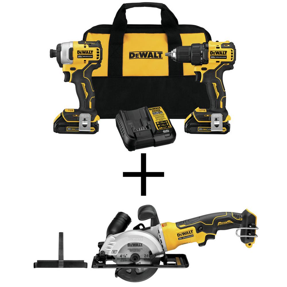 Dewalt Atomic Volt Max Li Ion Brushless Cordless Combo Kit Tool