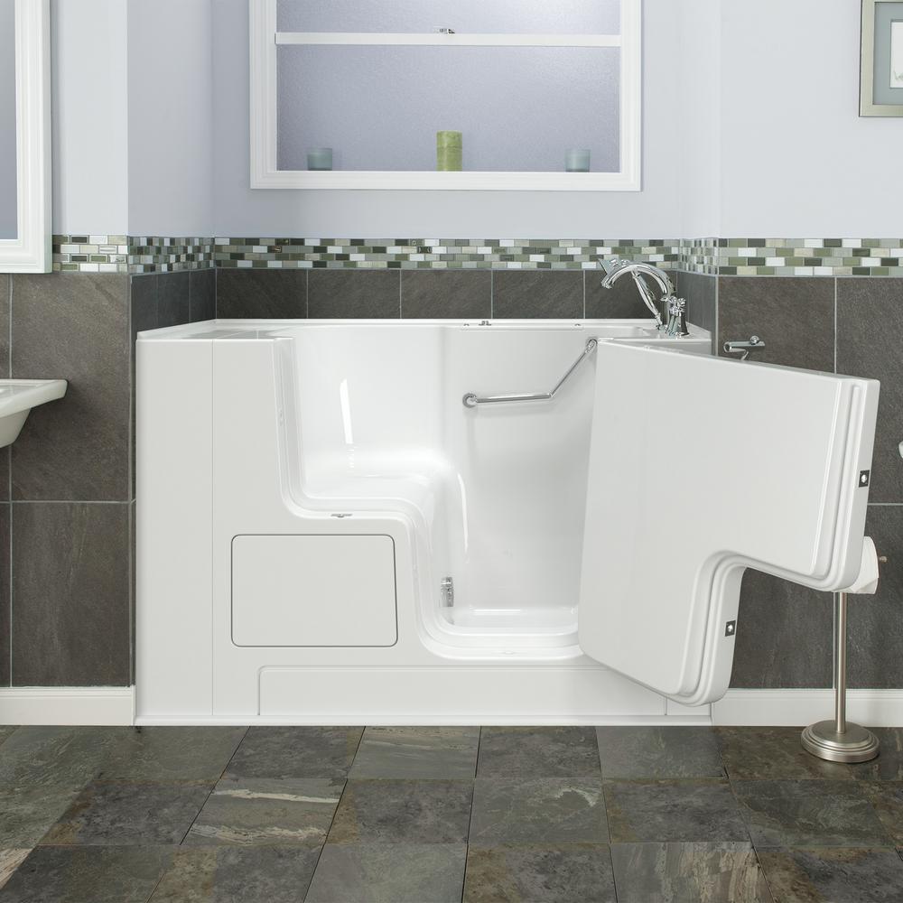 American Standard Gelcoat Value Series 52 In X 32 In Right Hand Walk In Soaking Tub With Outward Opening Door In White 3252od 709 Srw Pc The Home Depot