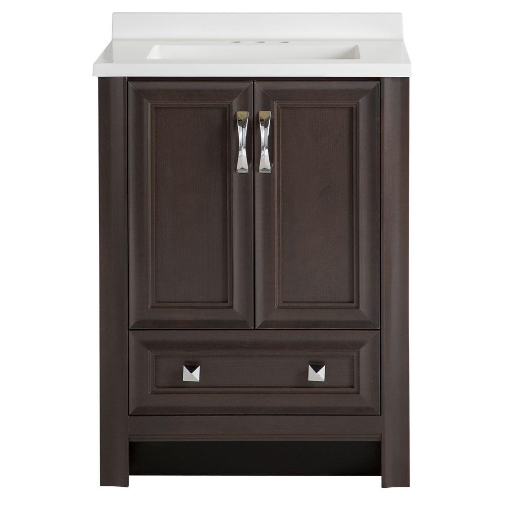 Glacier Bay Candlesby 24 in. W x 19 in. D Bathroom Vanity in Pewter