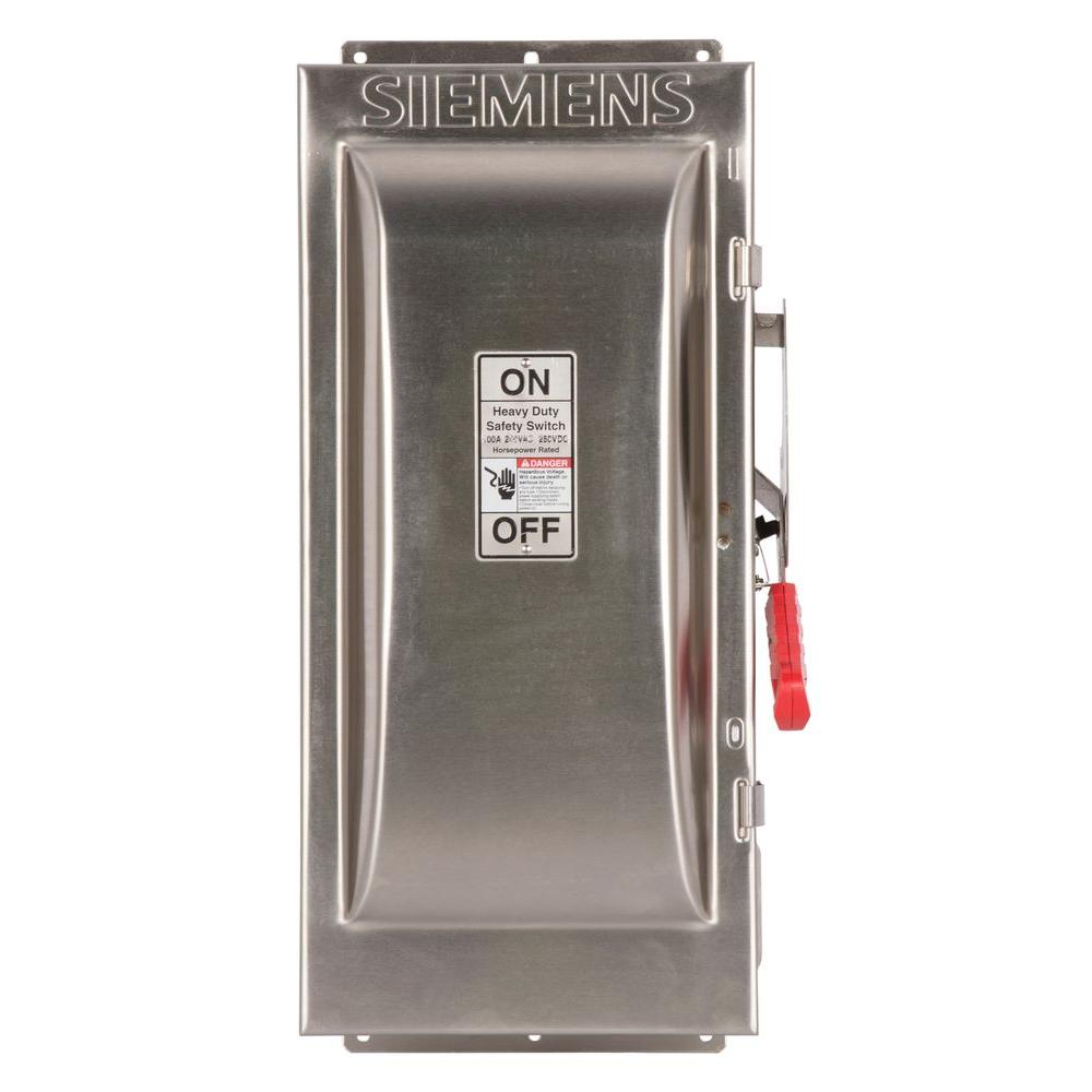 UPC 783643150911 product image for Siemens Heavy Duty 100 Amp 240-Volt 2-Pole Type 4X Fusible Safety Switch | upcitemdb.com