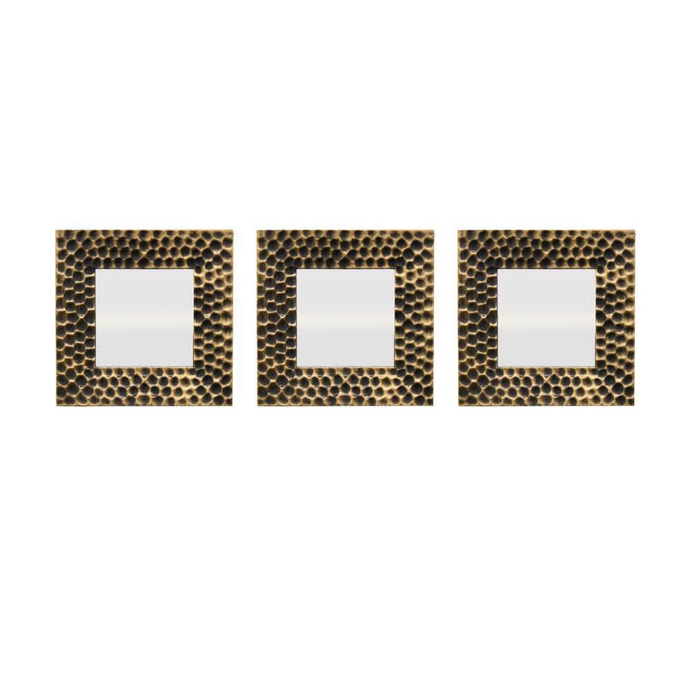 Three Hands 10 In Set Of Bronze Wall Mirror Three Hands 10 In Set Of Bronze Wall Mirror Decorations 66689 The Home Depot
