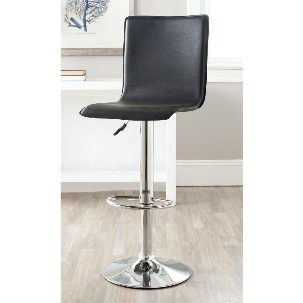 Trademark Black Camaro 31 in. Chrome Swivel Cushioned Bar StoolGM1000