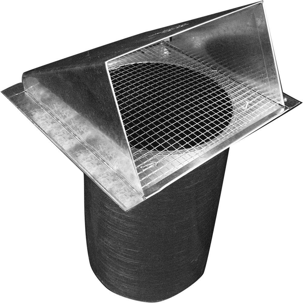 Speedi-Products 8 in. Dia Galvanized Wall Vent Hood with 1/4 in. Screen ...