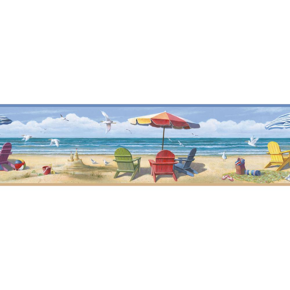 Chesapeake Lori Summer Beach Portrait Wallpaper Border-BBC46091B - The