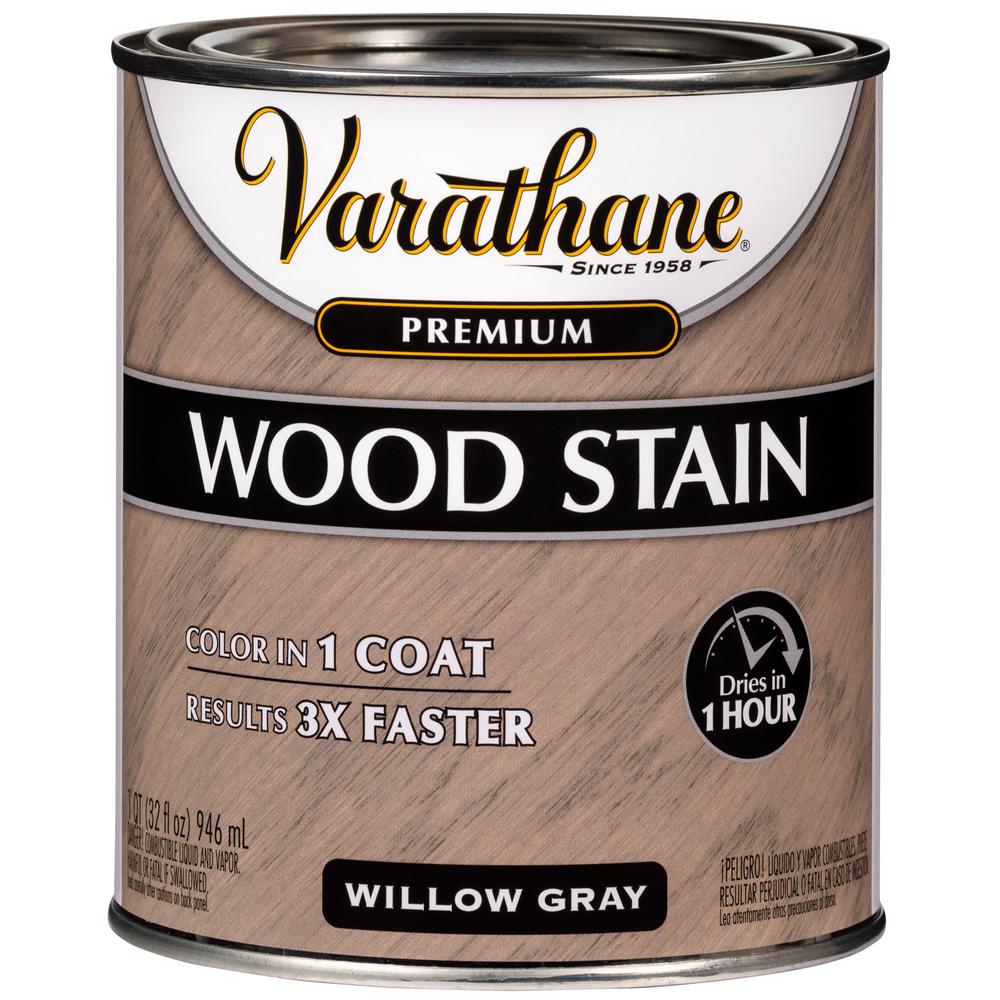 Varathane 1 Qt. Willow Gray Premium Fast Dry Interior Wood Stain355401