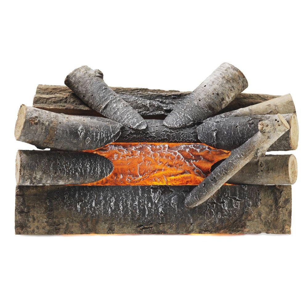 Offer an actual burning fire without soot or smoke to your space by choosing this Pleasant Hearth Electric Crackling Fireplace Logs.