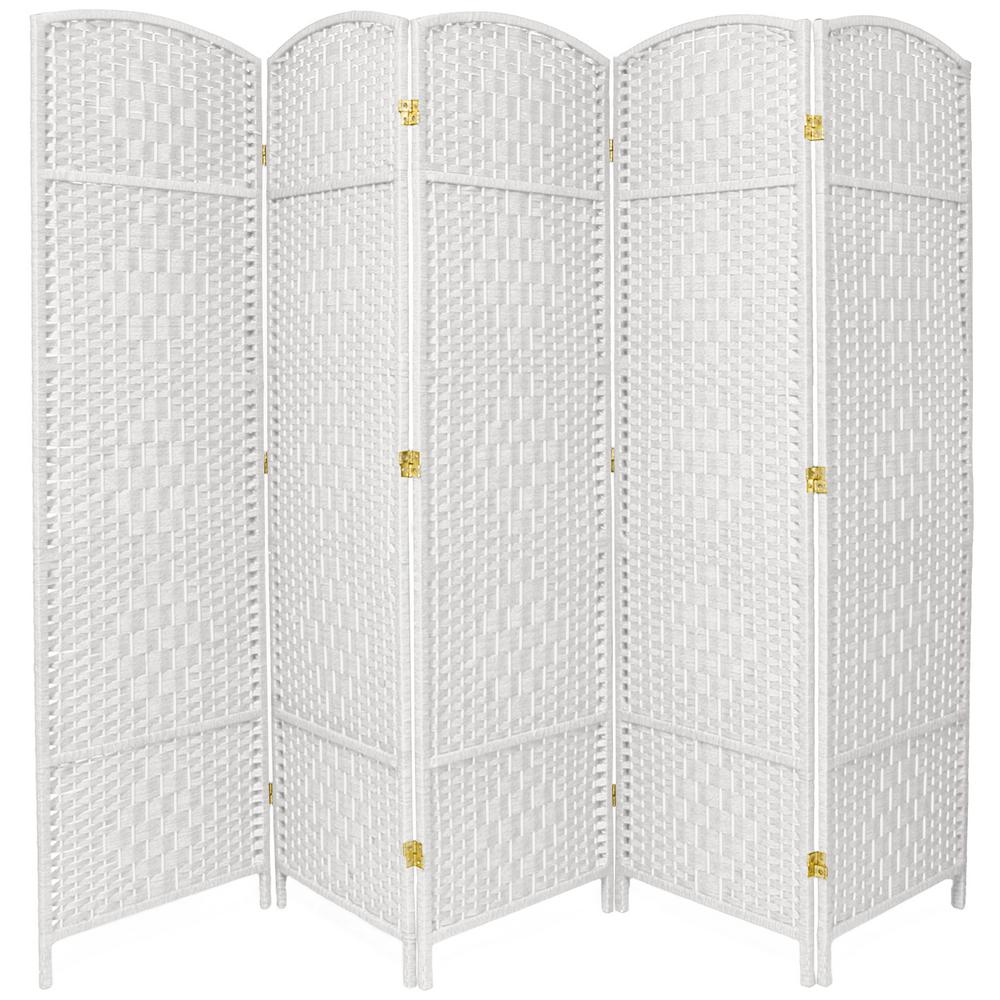 Oriental Furniture 6 Ft White 5 Panel Room Divider Fbopdmnd5pwht White 5 Panel Room Divider