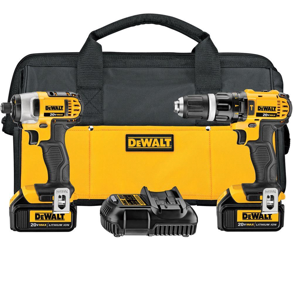 DEWALT 20Volt MAX LithiumIon Cordless Hammer Drill/Impact Driver
