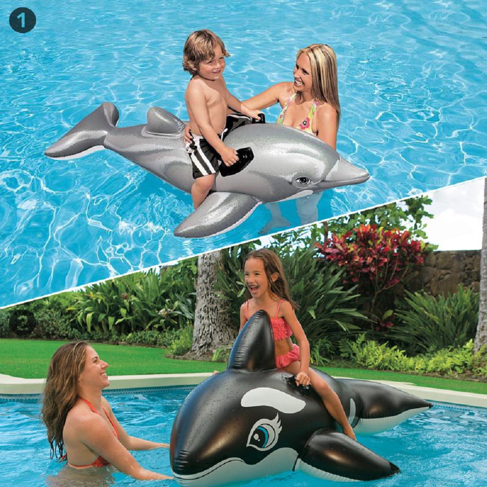 UPC 034261539610 product image for Dolphin and Jumbo Whale Ride-On Pool Inflatable Combo (2-Pack), Multi | upcitemdb.com