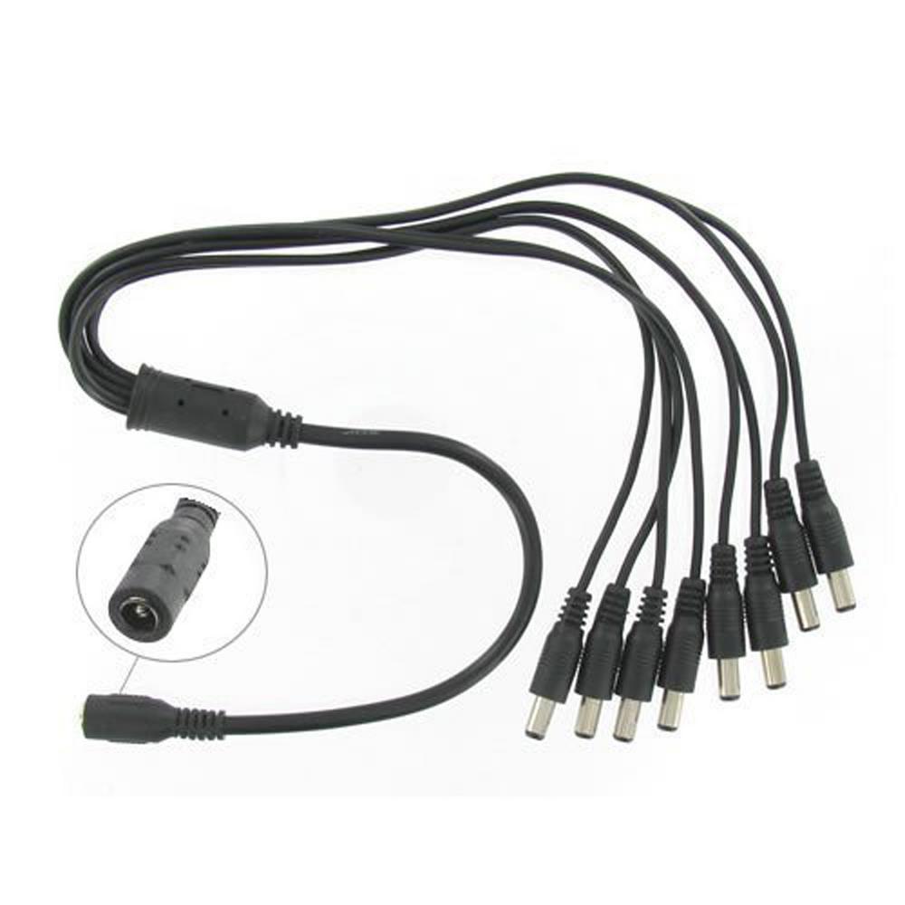 1 x CCTV Security Camera 2.1mm 1 to 2 Port Power Splitter Cable Pigtail 12V DC