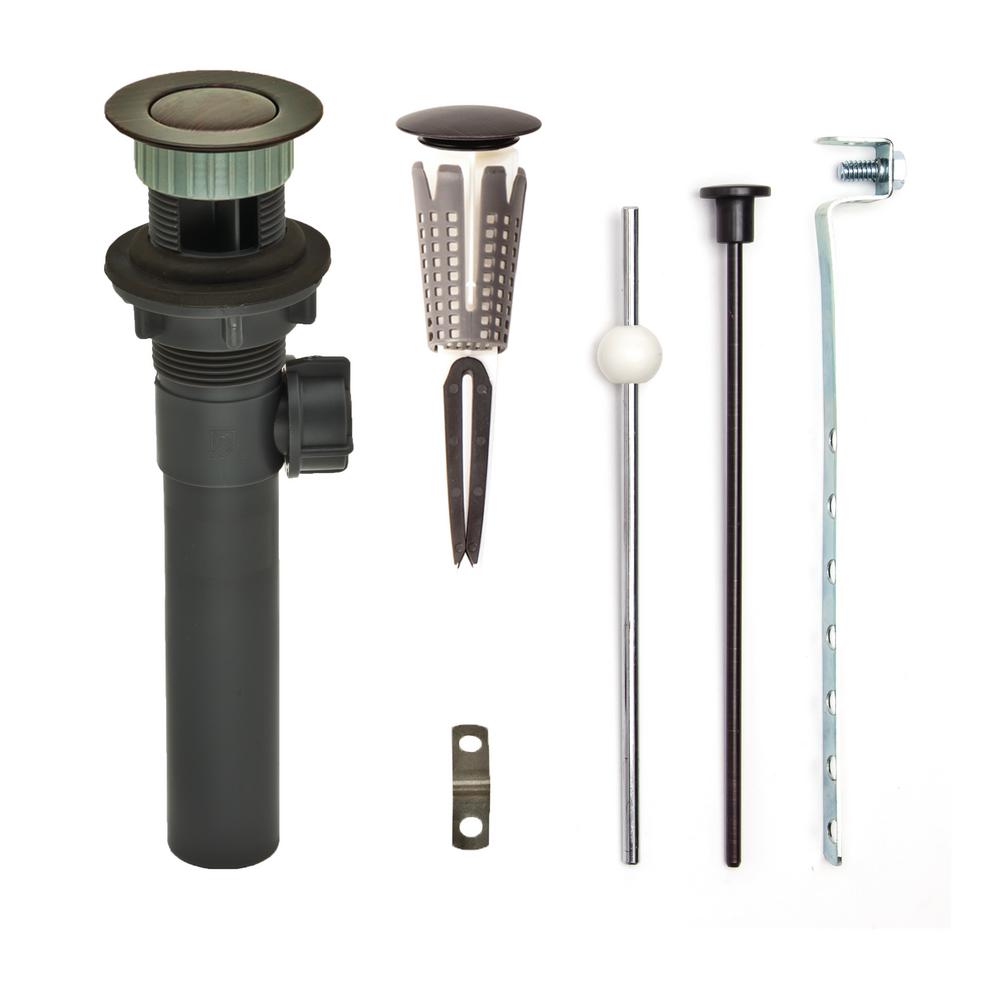 PF WaterWorks 1.25 in. Sink Strain No Clog Hair Catcher PopUp Drain in