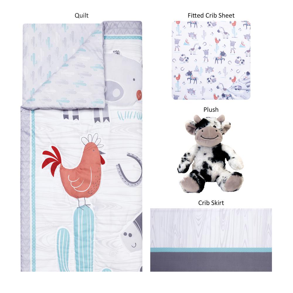 Sammy Lou By Trend Lab Farmstead Friends 4 Piece Crib Bedding