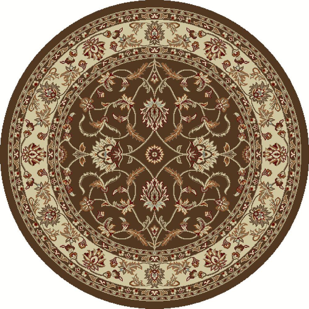 Concord Global Trading Chester Sultan Brown 7 ft. 10 in. Round Area Rug