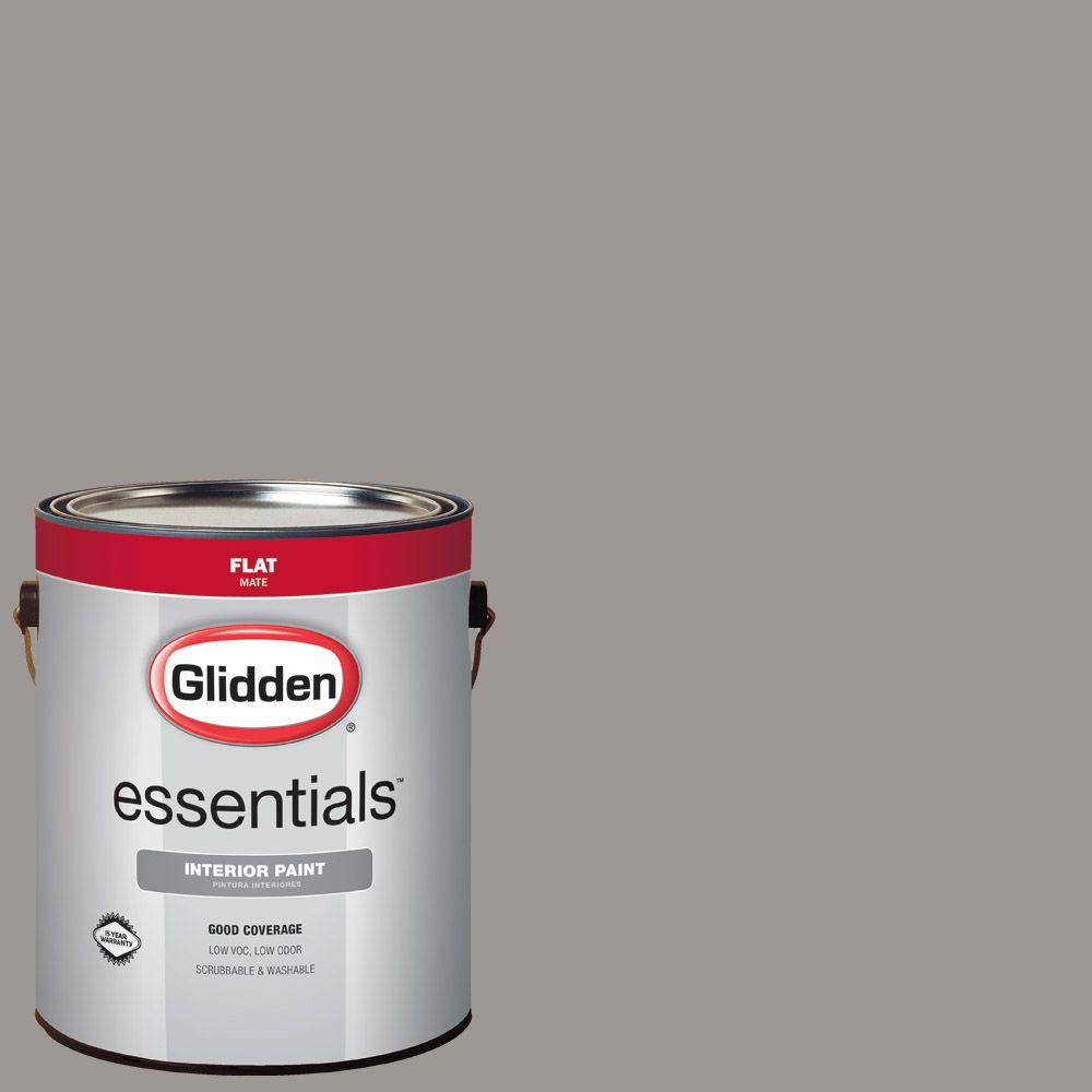 Glidden Essentials 1 gal. HDGCN51U Stone Grey Flat Interior Paint