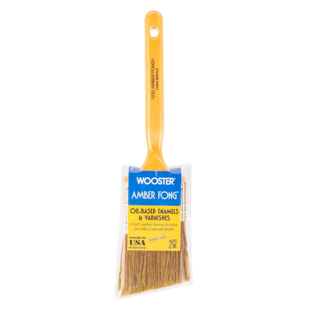 Wooster 2 in. Amber Fong Angle Sash Bristle Brush0012330020 The Home