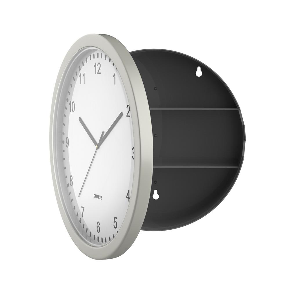 Stalwart 0 8 Cu Ft Wall Clock With Safe Silver