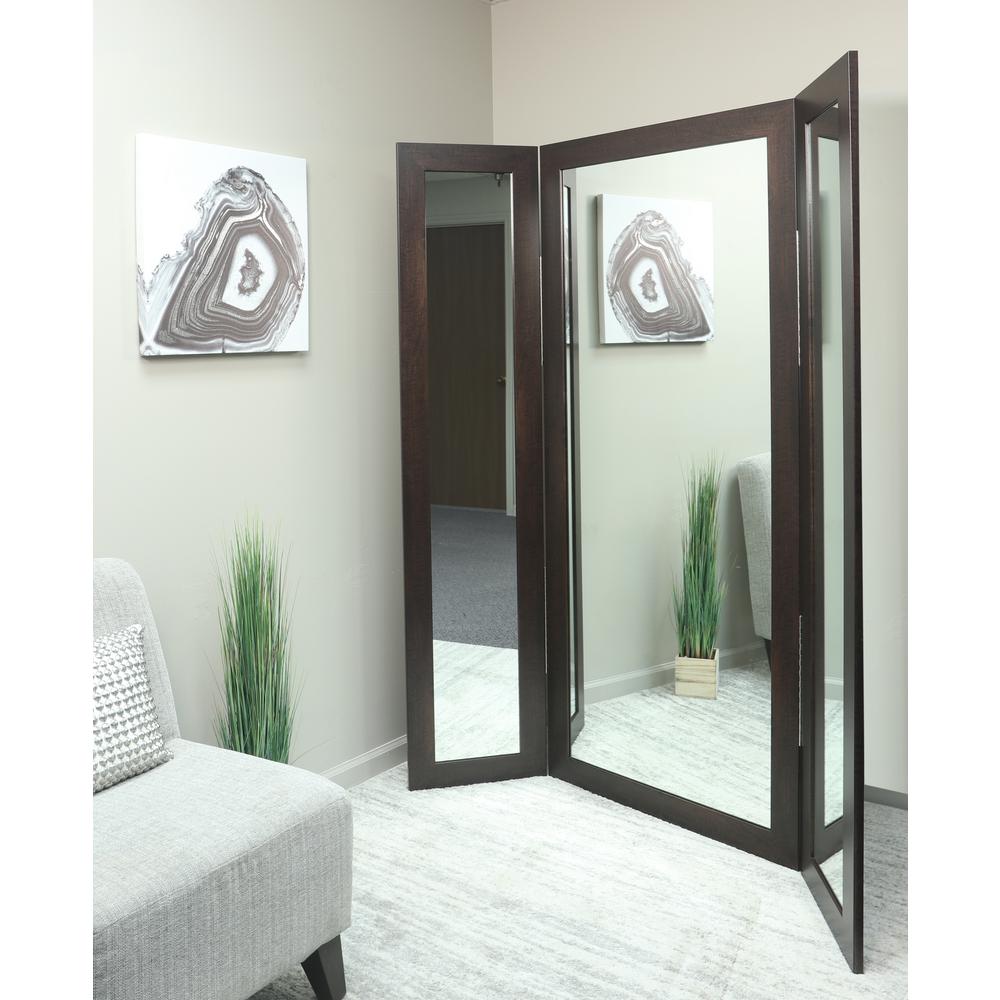 Dark Brown Wood Floor Mirrors The Home Depot Dark Brown Wood Floor Mirrors