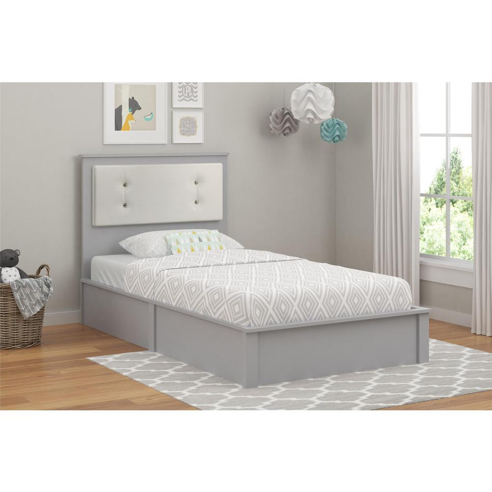 Cosco Willow Lake Light Slate Gray Twin Platform Bed 5954321com Cosco Willow Lake Light Slate Gray Twin Platform Bed