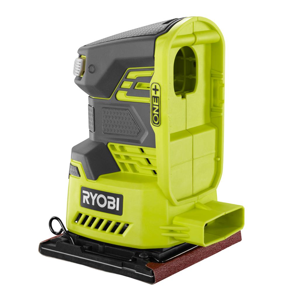 RYOBI Sheet Sander Cordless 18Volt ONE+ 1/4" Dust Bag (ToolOnly) Palm