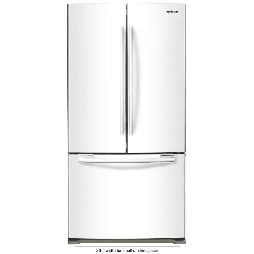 Samsung 33 in. W 17.5 cu. ft. French Door Refrigerator in White
