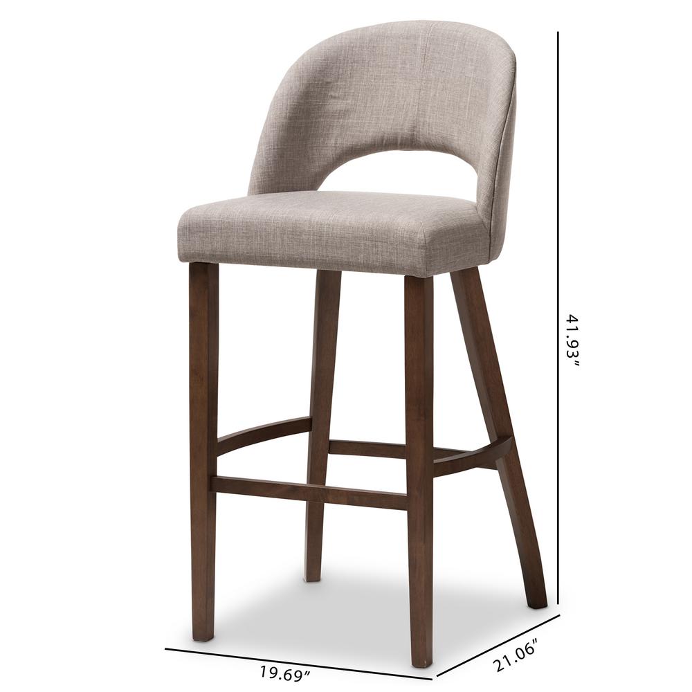 Baxton Studio Melrose 30 In Light Gray Bar Stool Set Of 2 144 7941 2pc Hd The Home Depot