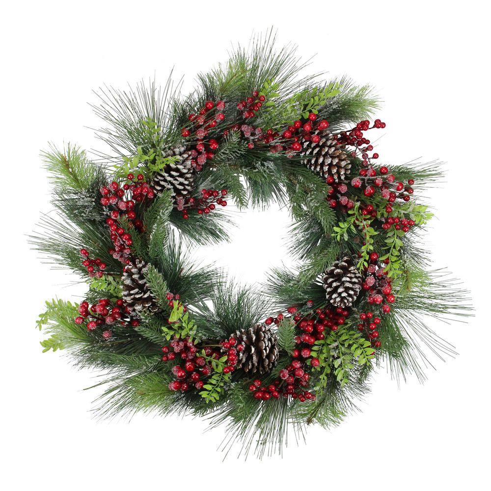 Northlight 28 In Wreath Monalisa Mixed Pine Christmas 32283274 The Home Depot