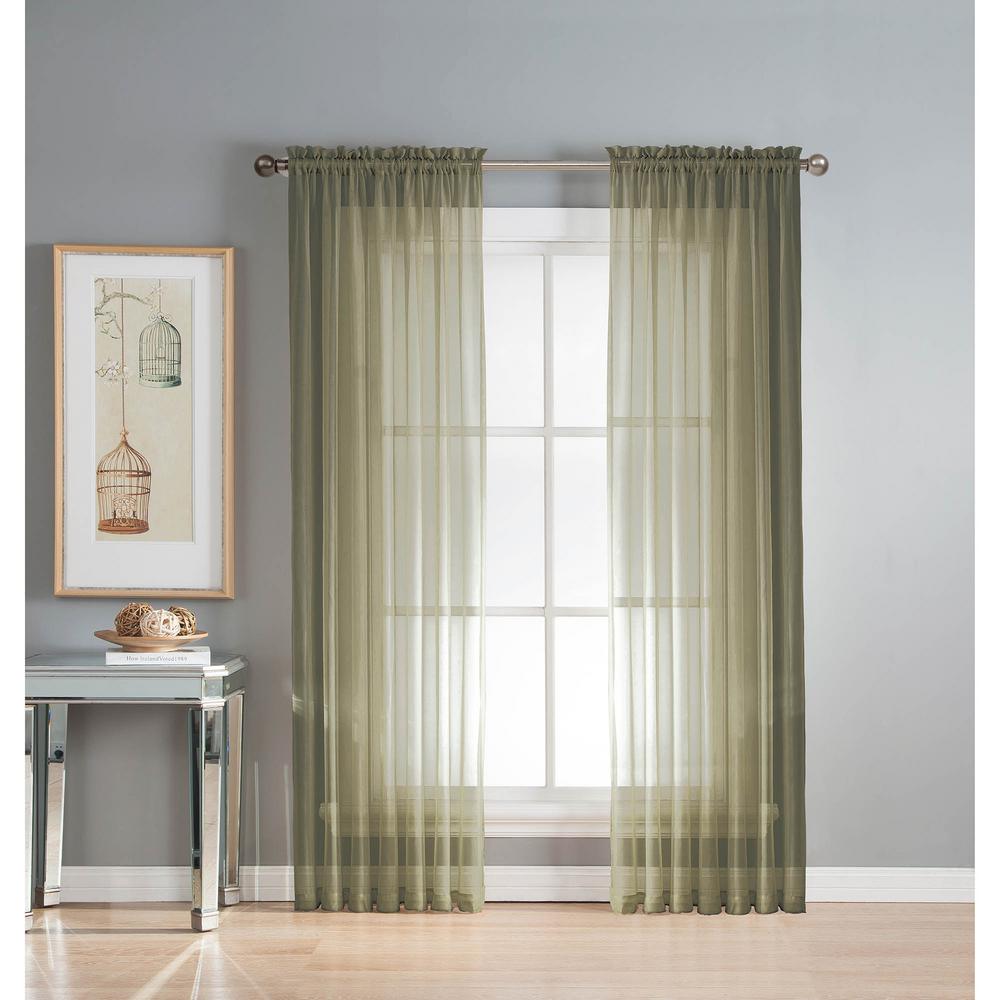 Window Elements Sheer Diamond Sheer 56 In W X 84 In L Rod Pocket