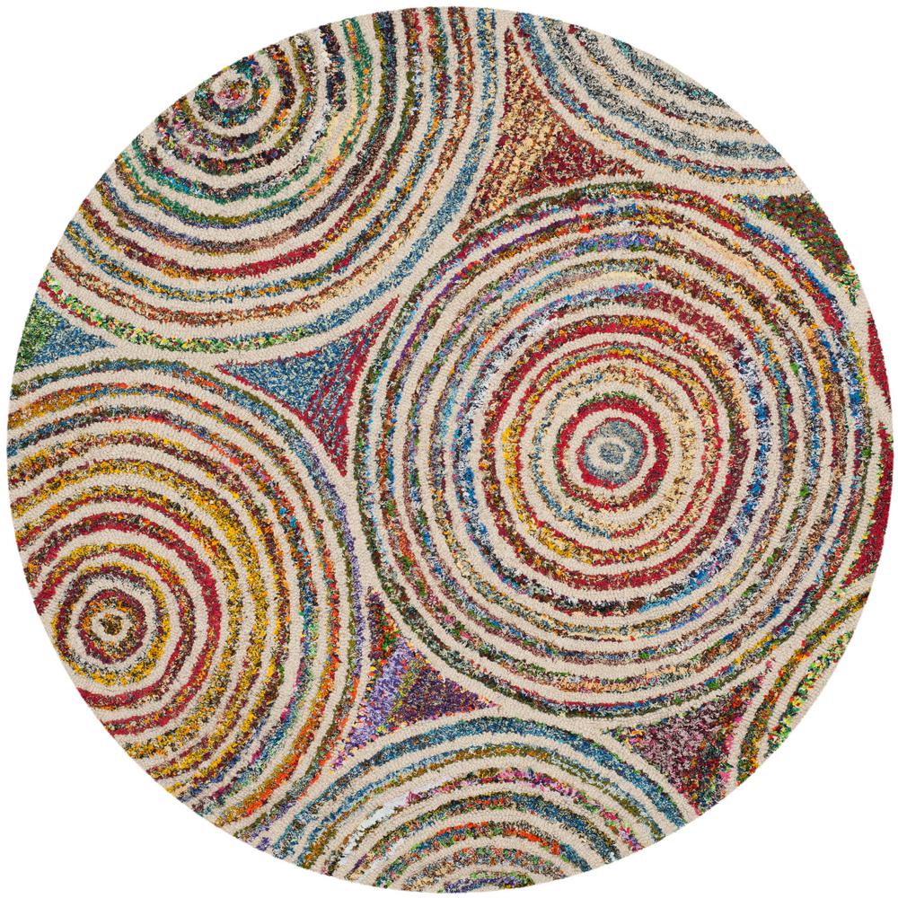 Safavieh Nantucket Multi 4 ft. x 4 ft. Round Area RugNAN314A4R The