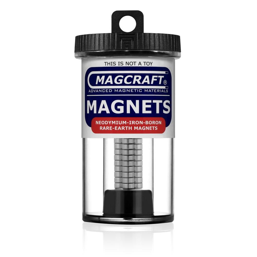 Magcraft Rare Earth 1/4 inch x 1/10 inch Disc Magnet (50-Pack) by Magcraft