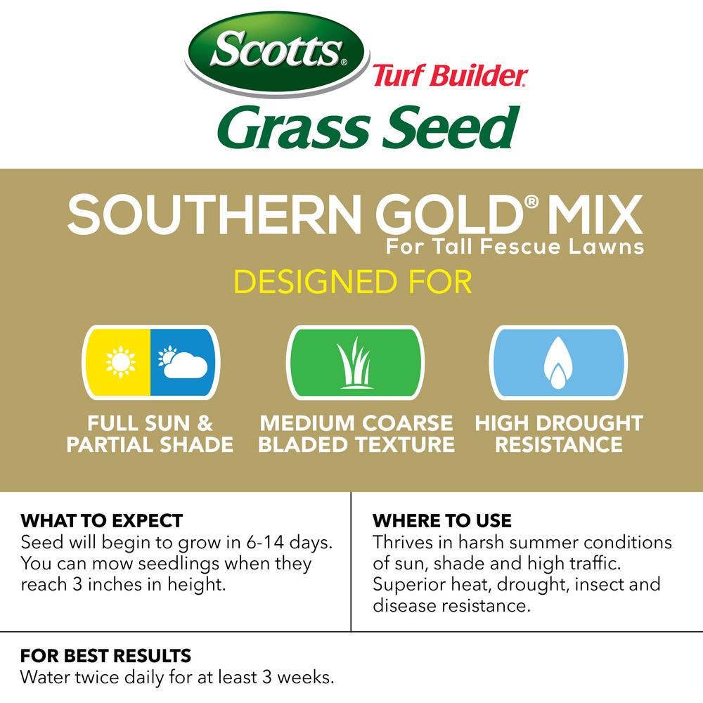 Scotts 40 Lb Southern Gold Grass Seed 19004 The Home Depot