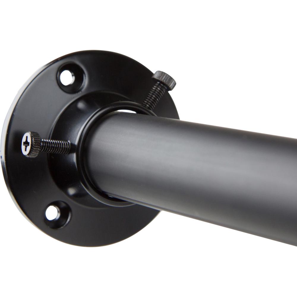Black RUDI 1 Adjustable 66-115 inch Room Divider Rod with Socket Set