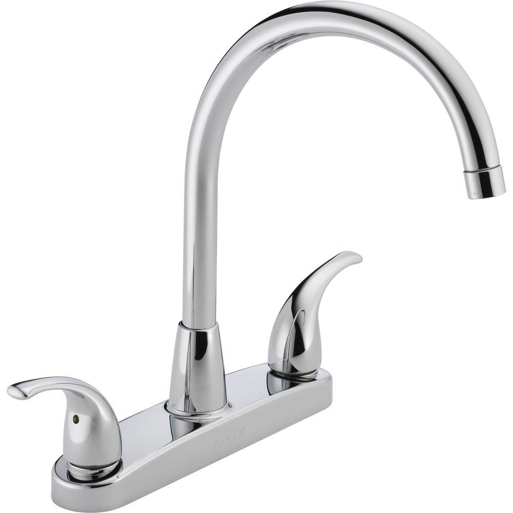 Peerless Choice 2 Handle Standard Kitchen Faucet In Chrome P299568lf The Home Depot