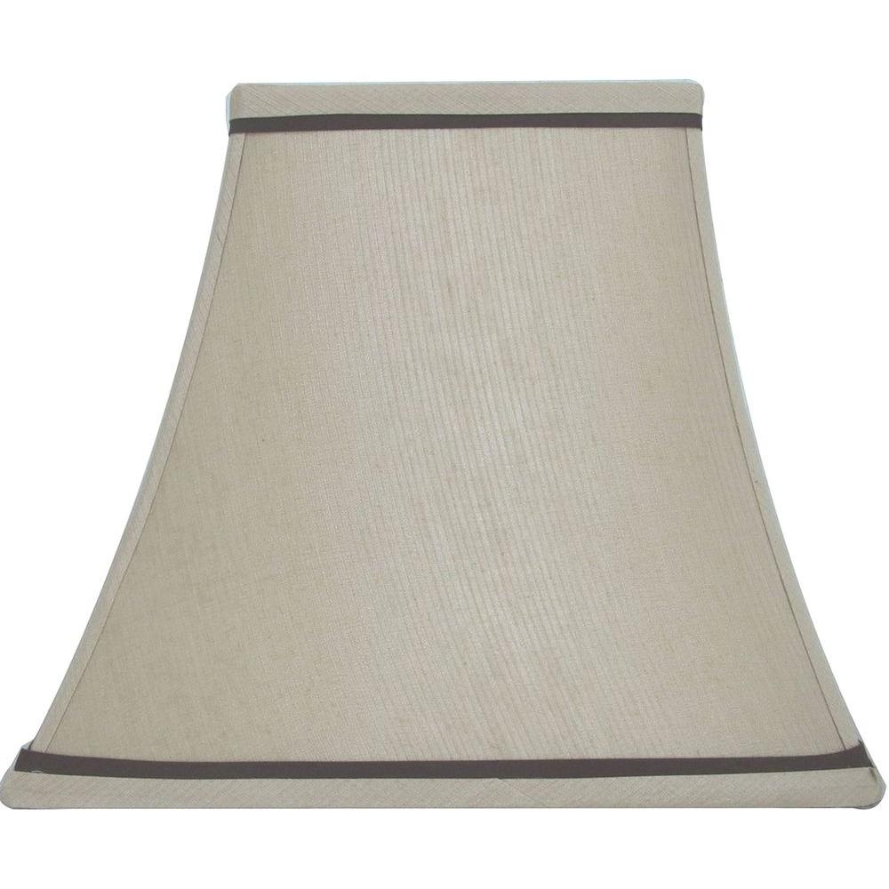 Hampton Bay Mix Match Beige With Brown Trim Square Bell Table Hampton Bay Mix Match Beige With Brown Trim Square Bell Table Shade