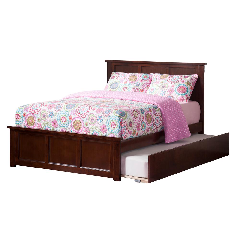 Atlantic Furniture Metro Walnut Full Platform Bed with Open Foot Board ...