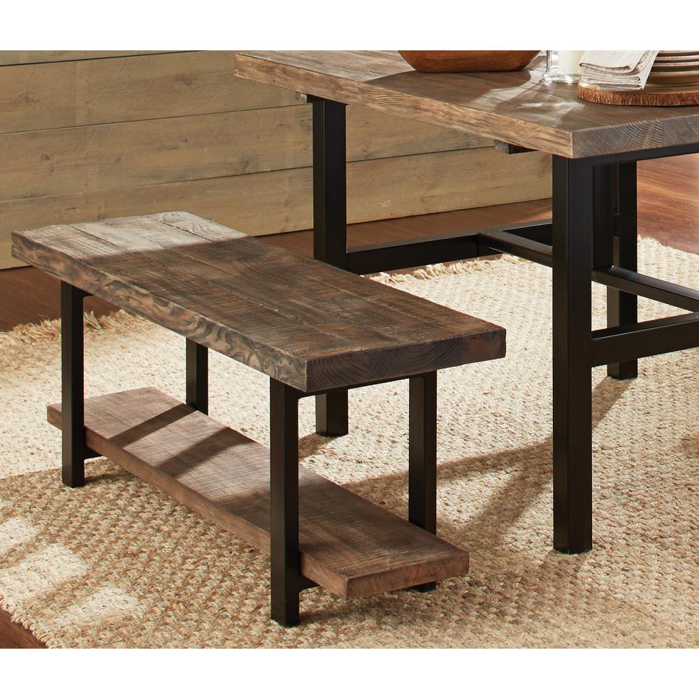 Alaterre Furniture Pomona Rustic Natural Bench Amba0320 - Pomona Metal And Reclaimed Wood Coffee Table Alaterre Furniture Pomona Rustic Natural Bench Amba0320 - Pomona Metal And Reclaimed Wood Coffee Table