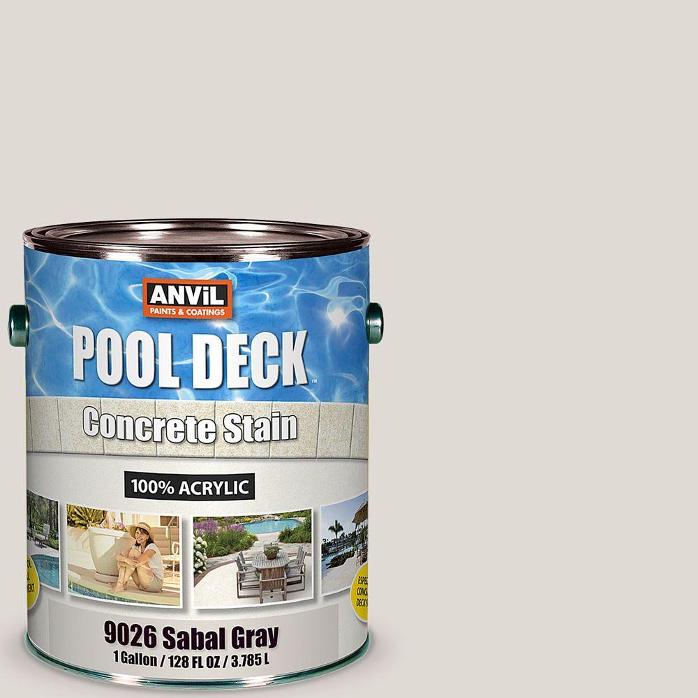Anvil 1 Gal Sabal Gray Pool Deck Concrete Interior Exterior Stain Sabal Gray Pool Deck Concrete Interior Exterior Stain