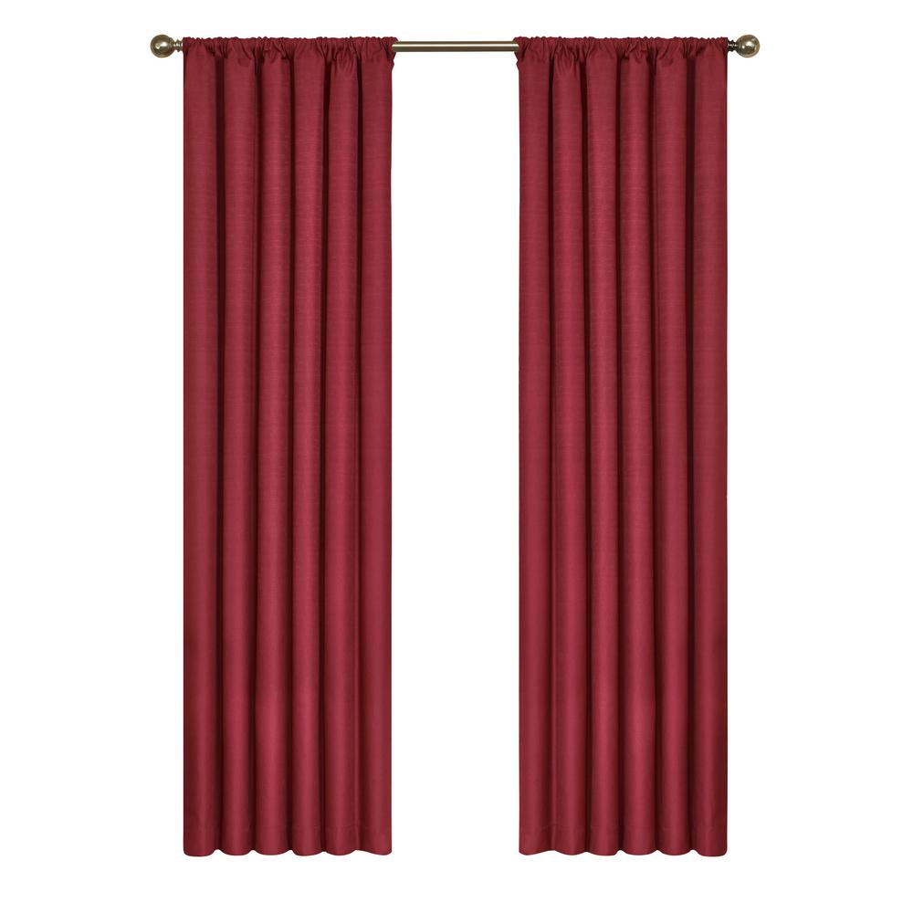 Eclipse Kendall Blackout Window Curtain Panel in Ruby - 42 in. W x 84
