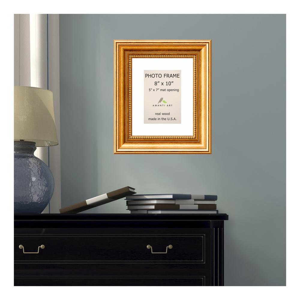Amanti Art Townhouse 5 In X 7 White Matted Gold Picture