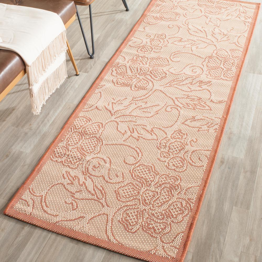 Safavieh Courtyard Natural Terracotta 2 Ft X 7 Indoor Outdoor Courtyard Natural Terracotta 2 Ft X 7 Indoor Outdoor Runner Rug