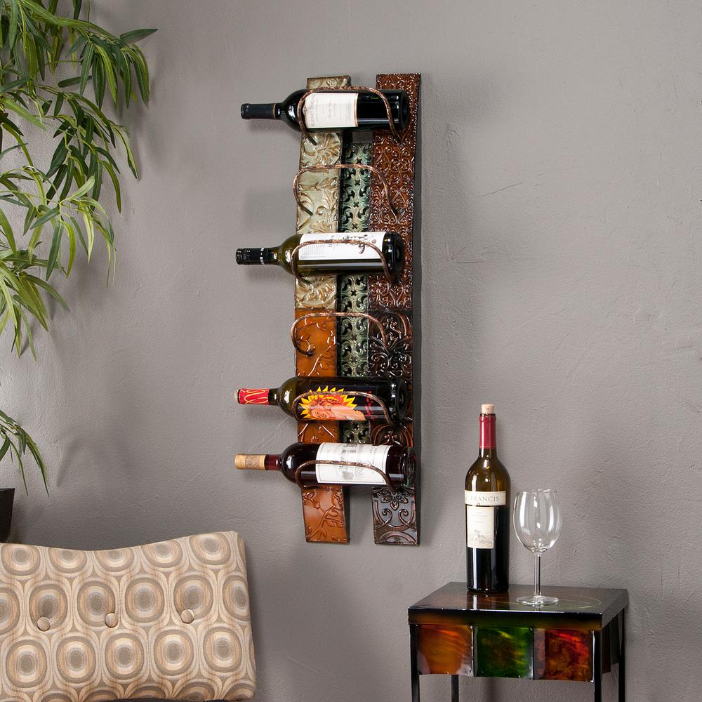 Wall Mounted Wine Racks Bar Accessories The Home Depot